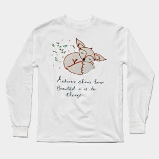 Cartoon Autumn fox Long Sleeve T-Shirt